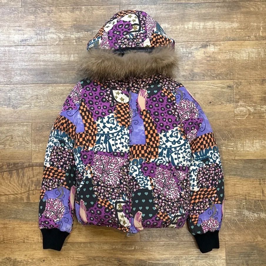 ツモチリサト 宇宙柄ダウン TSUMORI CHISATO ツモリチサト 総柄 リバーシブル ダウンジャケット