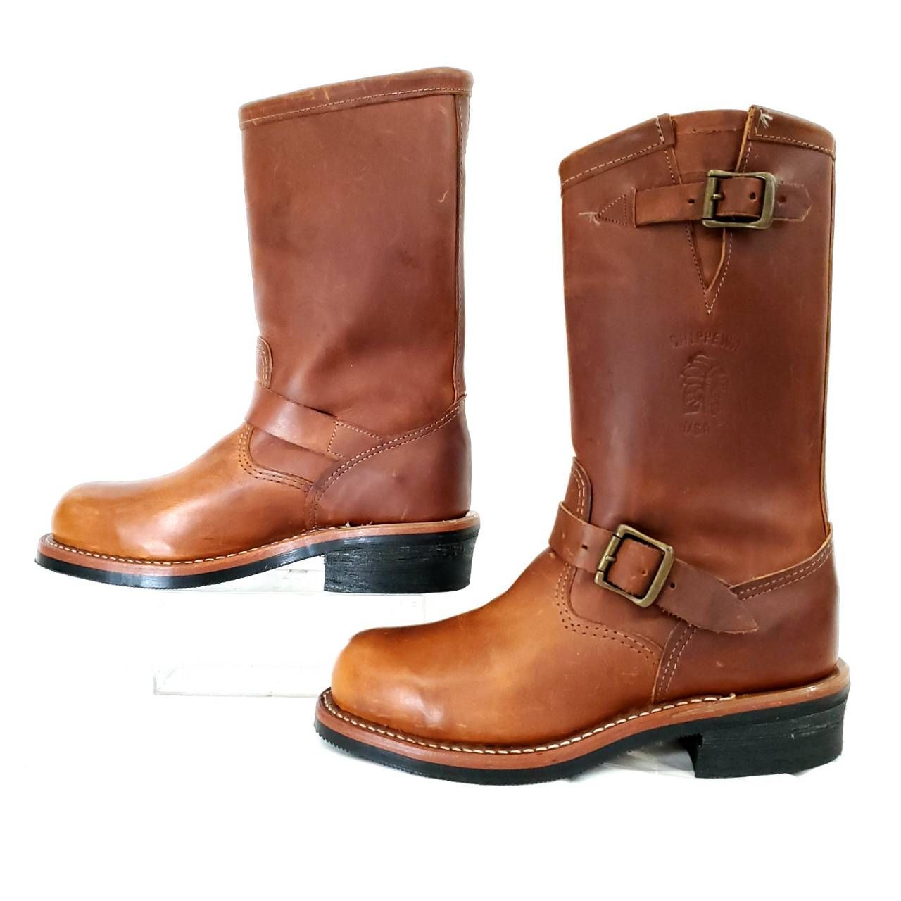 チペワ 新品 91066 エンジニアブーツ タンレネゲード ブラウン US6