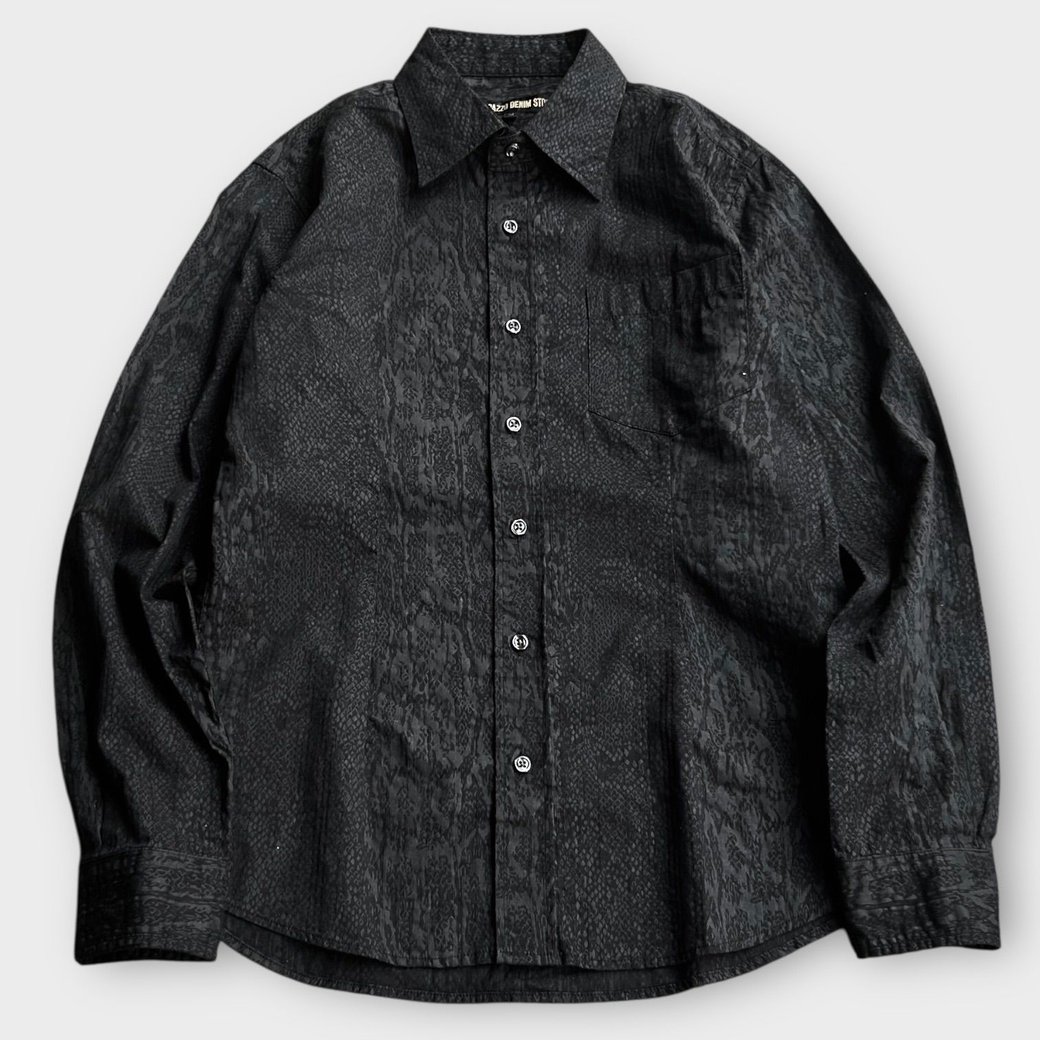 Y 2 K 00 s Japanese label python pattern shirt