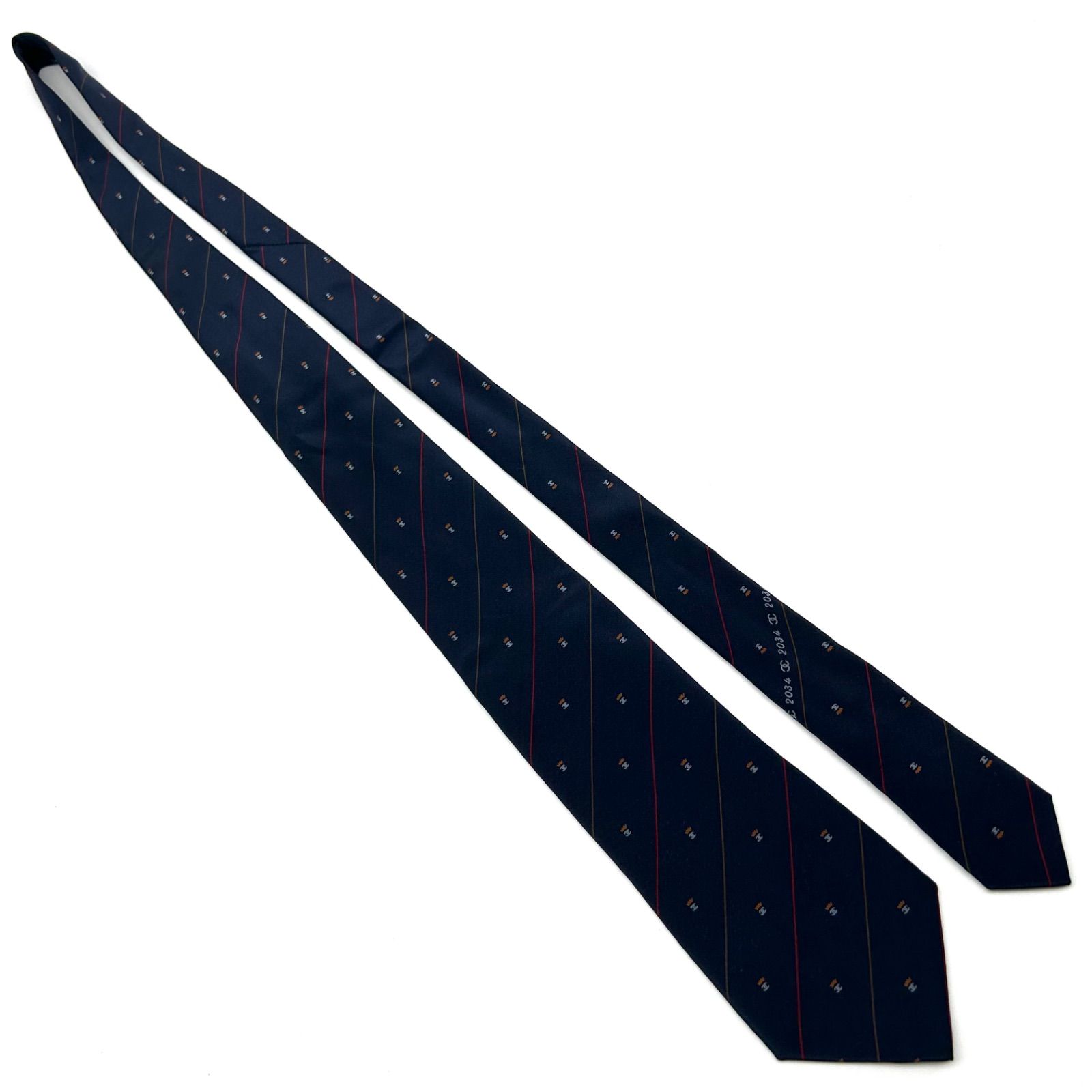 CHANEL シャネル ネクタイ ストライプ ココマーク ハイブランド 高級 CHANEL シャネル ネクタイ ストライプ ココマーク ハイブランド 高級