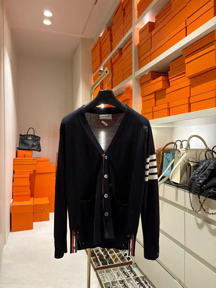 トム ブラウン メリノ ウール カーディガン