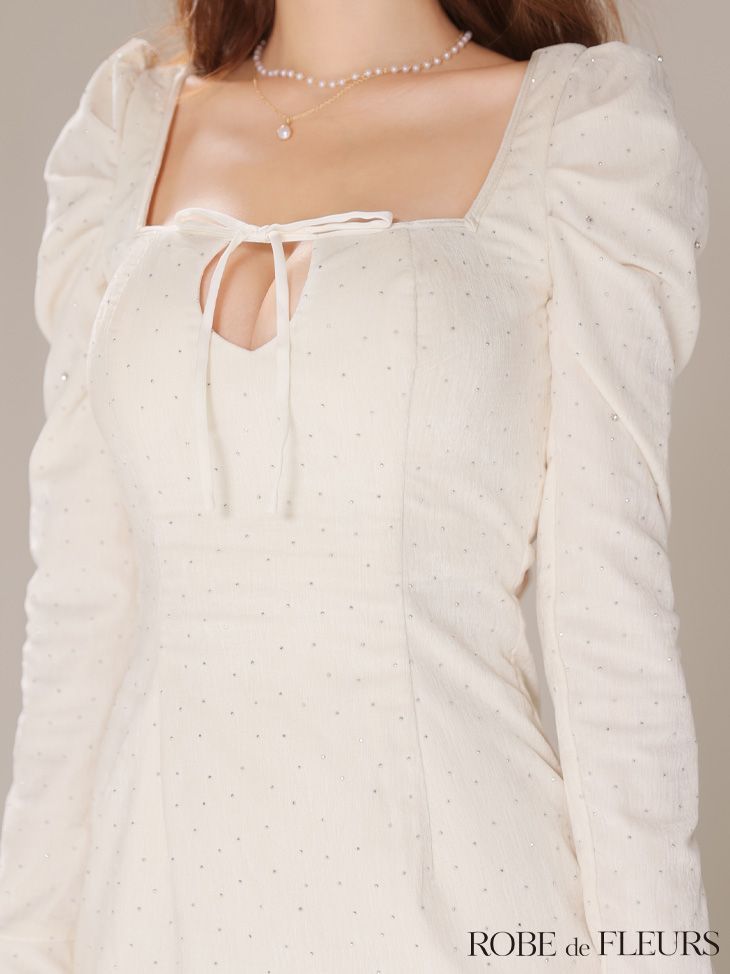 長袖 ストーン付き