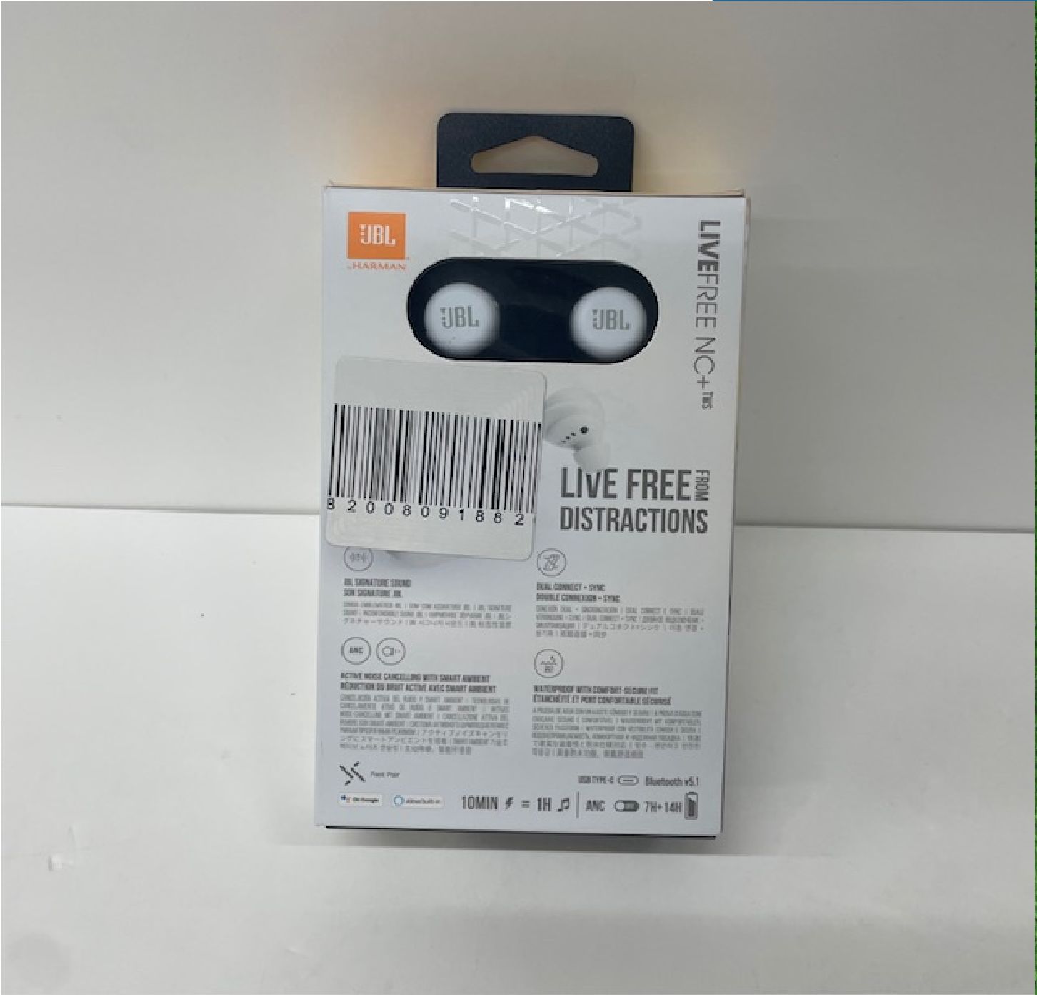 フルワイヤレスイヤホンフルワイヤレスイヤホン ホワイト JBLLIVEFRNCPTWSW ワイヤレス 左右分離 ノイズキャンセリング対応 Bluetooth対応 でんきち 家電量販店