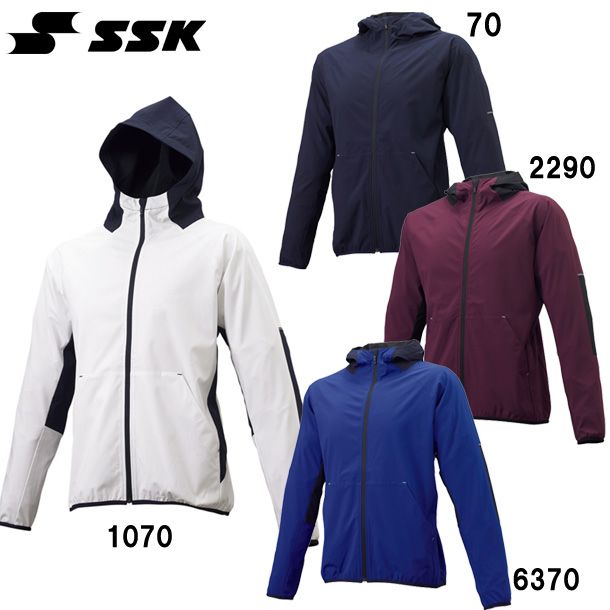 【2026，得価】 エスエスケイ SSK 長袖フルZIP ボンディングパーカー 野球用品 (BWP2001)、（2290）エンジ×ブラック その他