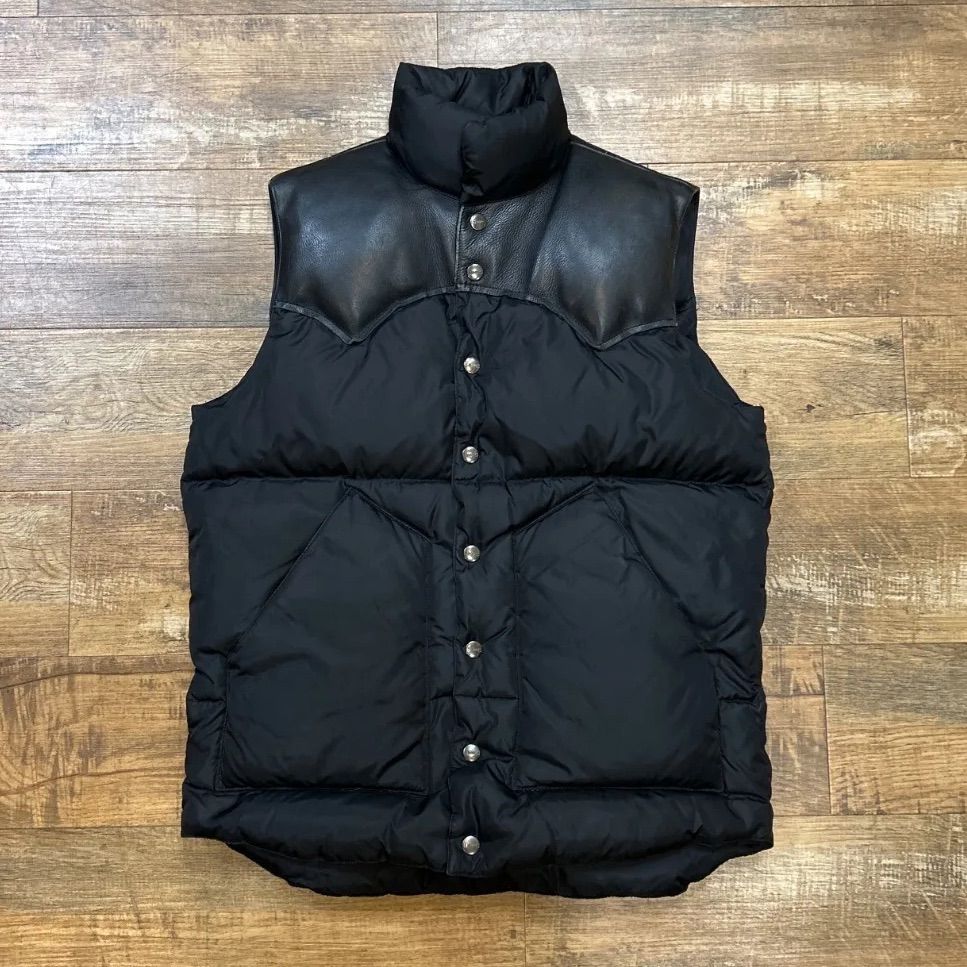 H bar C ヴィンテージ レザーヨーク ダウンベスト