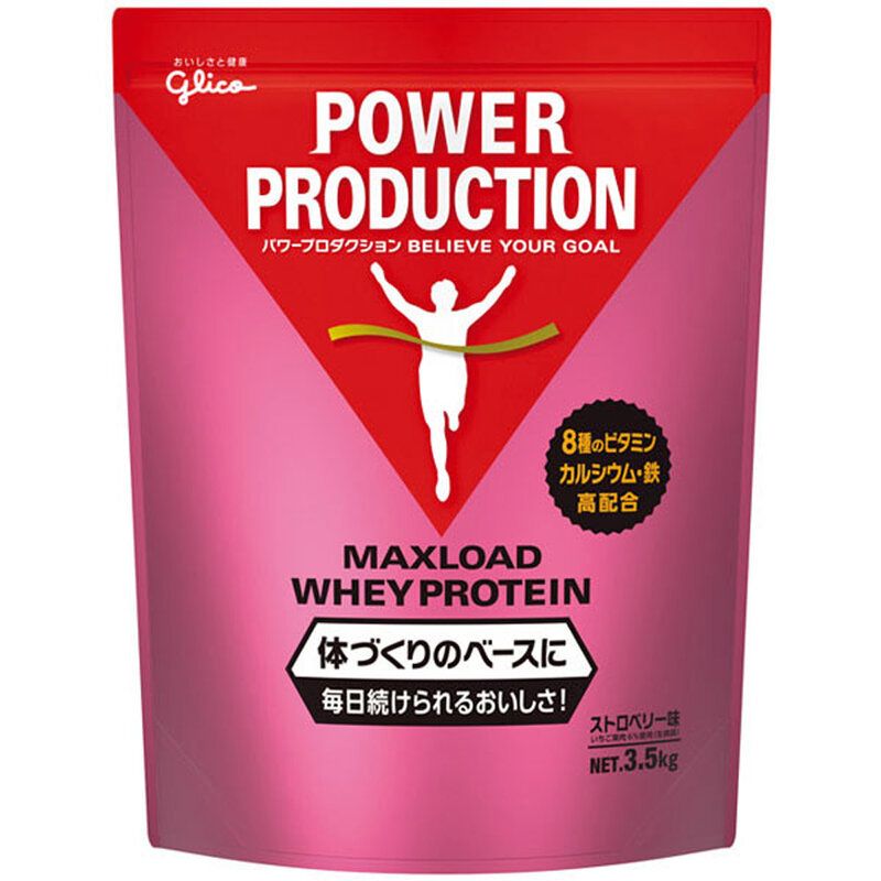 Glico(グリコ) マックスロード ホエイプロテイン3.5kg ストロベリー味 サプリメント(栄養補助食品) スポーツサプリメント 機能性成分 G76033、選択