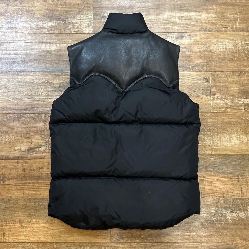 H bar C ヴィンテージ レザーヨーク ダウンベスト