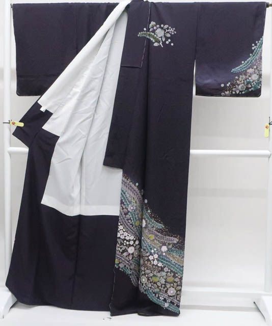  京松 訪問着 金彩 辻ヶ花 しつけ付 正絹 身丈約169 cm 裄丈67.5 r 7 z 11-667 着物 着物 浴衣