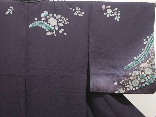 京松 訪問着 金彩 辻ヶ花 しつけ付 正絹 身丈約169 cm 裄丈67.5 r 7 z 11-667