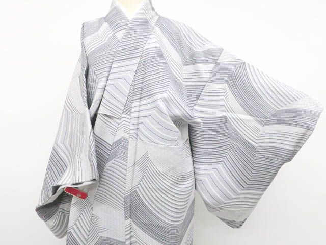 京松 小紋 作家物 落款入り 地紋入り 正絹 身丈約159 cm 裄丈66.5 r 7 z 11-685