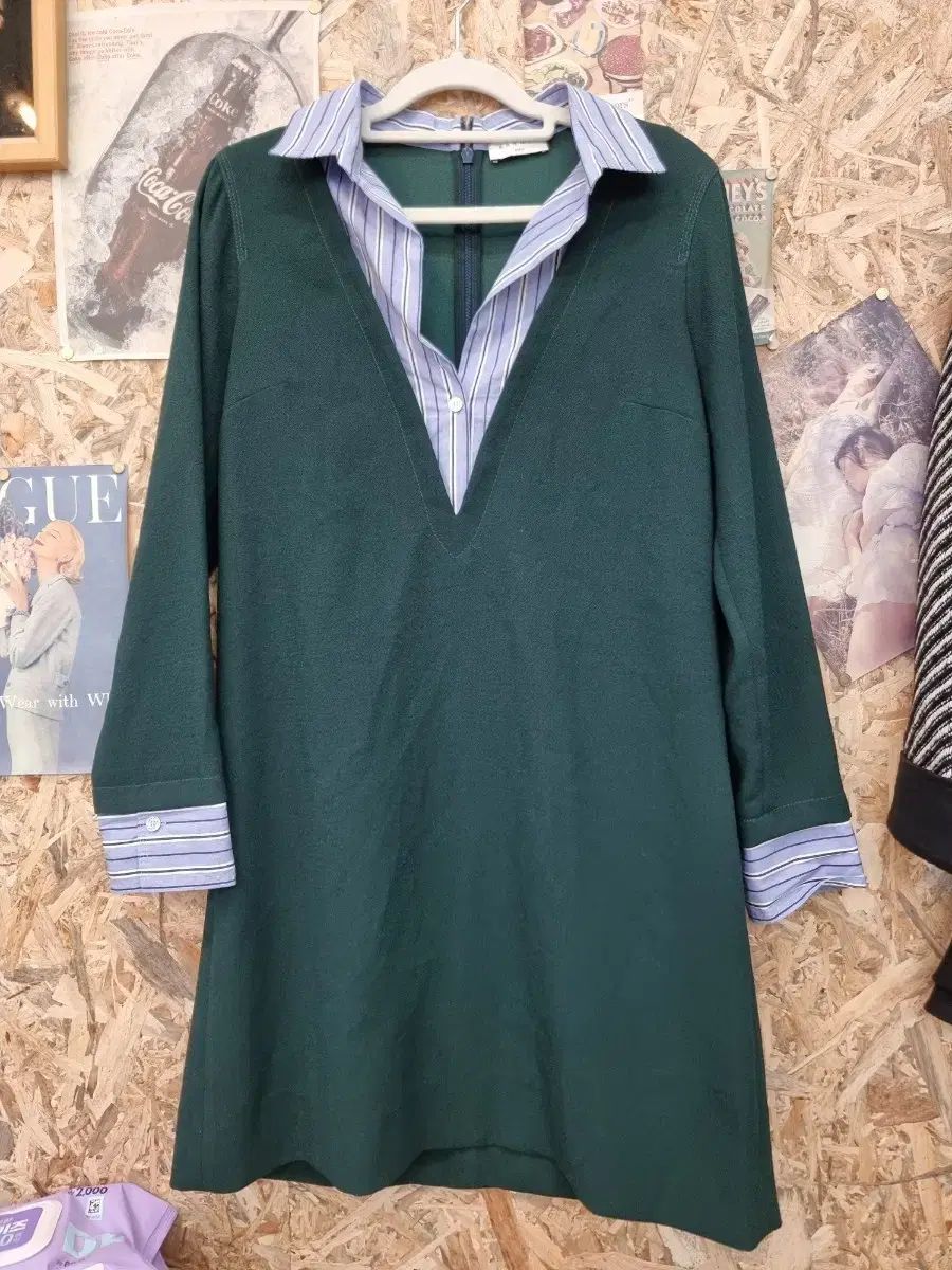 サンドロ シャツレイヤード Vネック ONE PIECE S