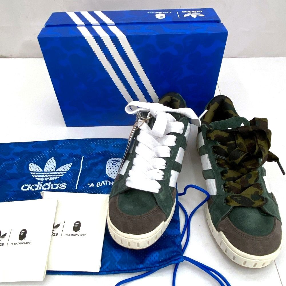 03w21957 A BATHING APE®︎ × adidas Originals Lawsuit N BAPE 1st Camo Shadow Green アベイシングエイプ×アディダス オリジナルス ロースーツ N ベイプ 26.5cmIE6117