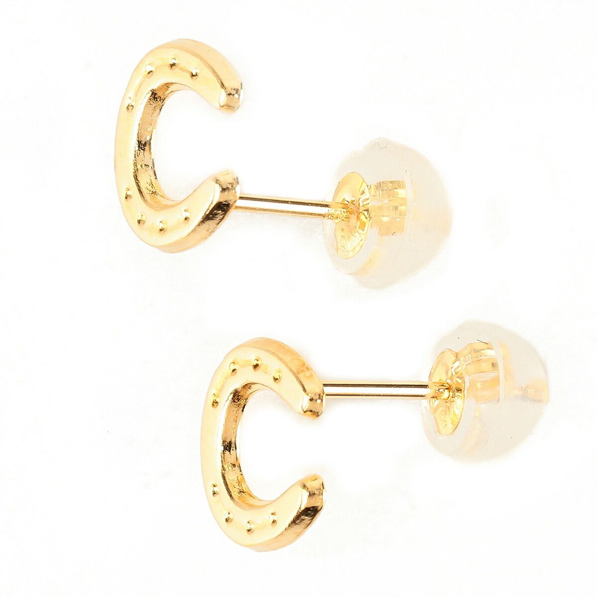 イエローゴールド K 18 YG 馬蹄モチーフ ピアス