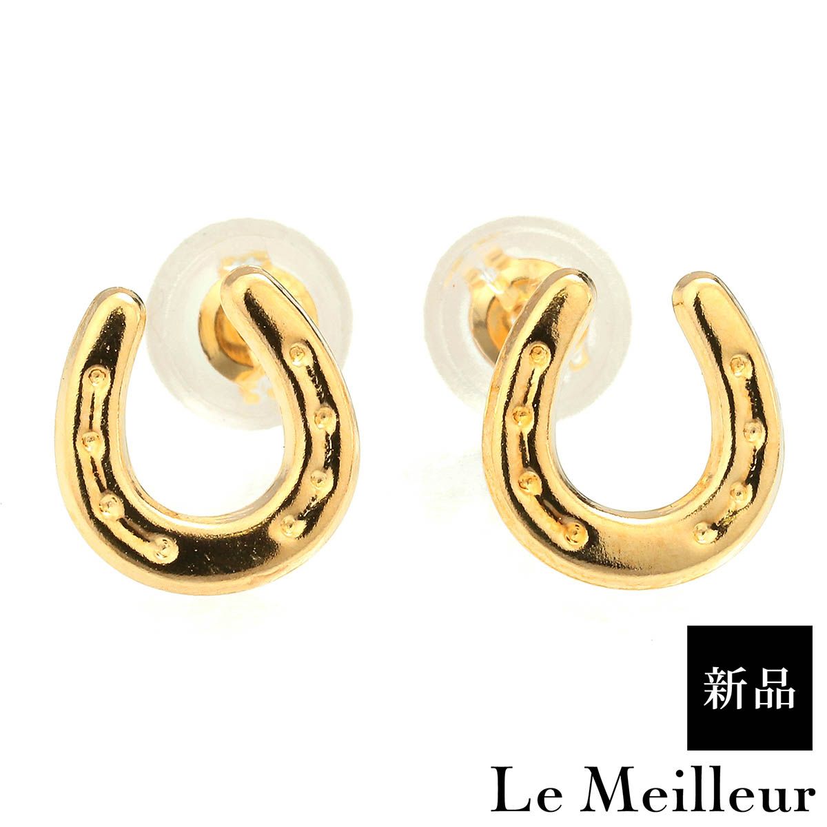 イエローゴールド K18YG 馬蹄モチーフ ピアス