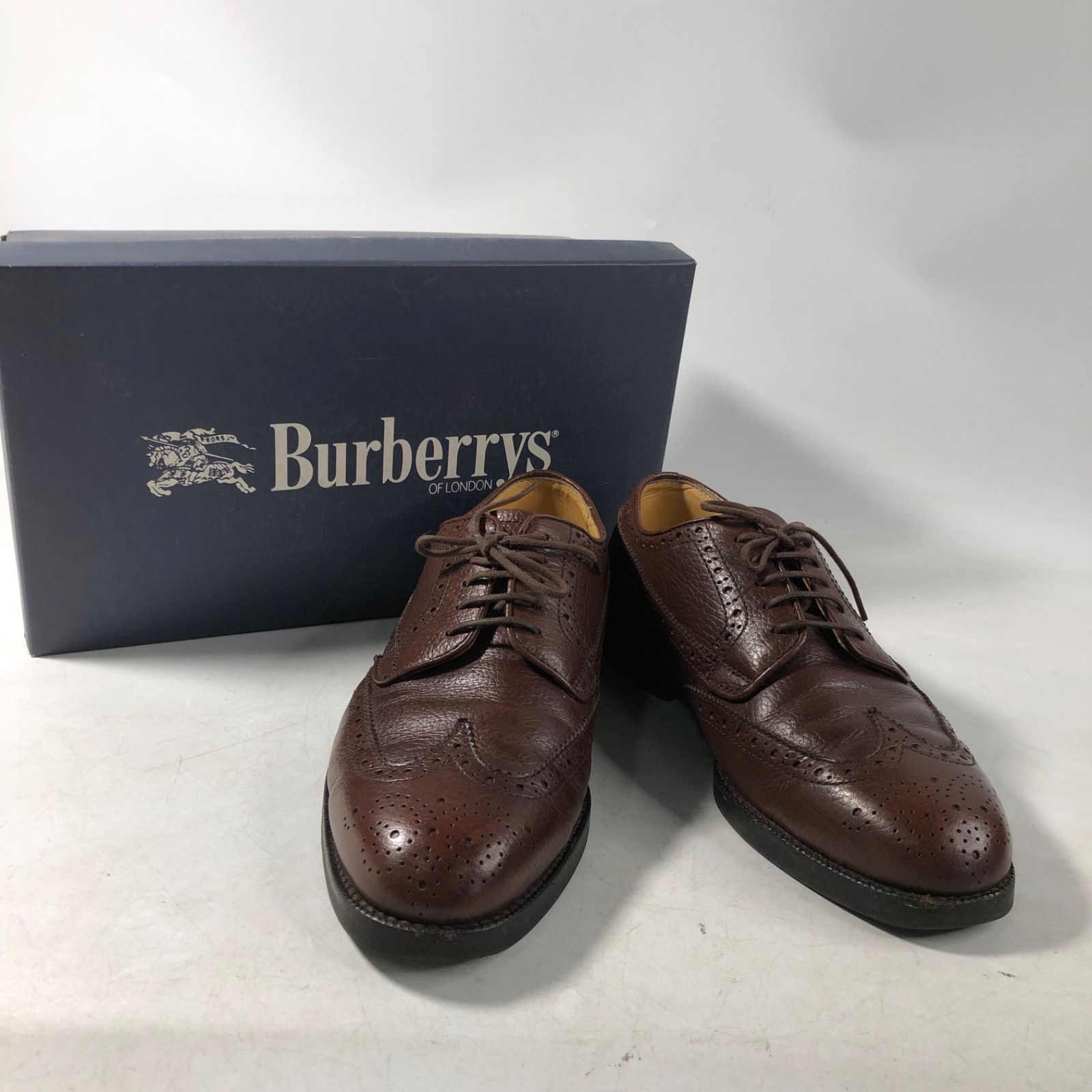 A 1110 23 5 Burberrys バーバリー ウィングチップ 靴 メンズビジネスシューズ 茶色 size 24 cm 908 263 BU 1423