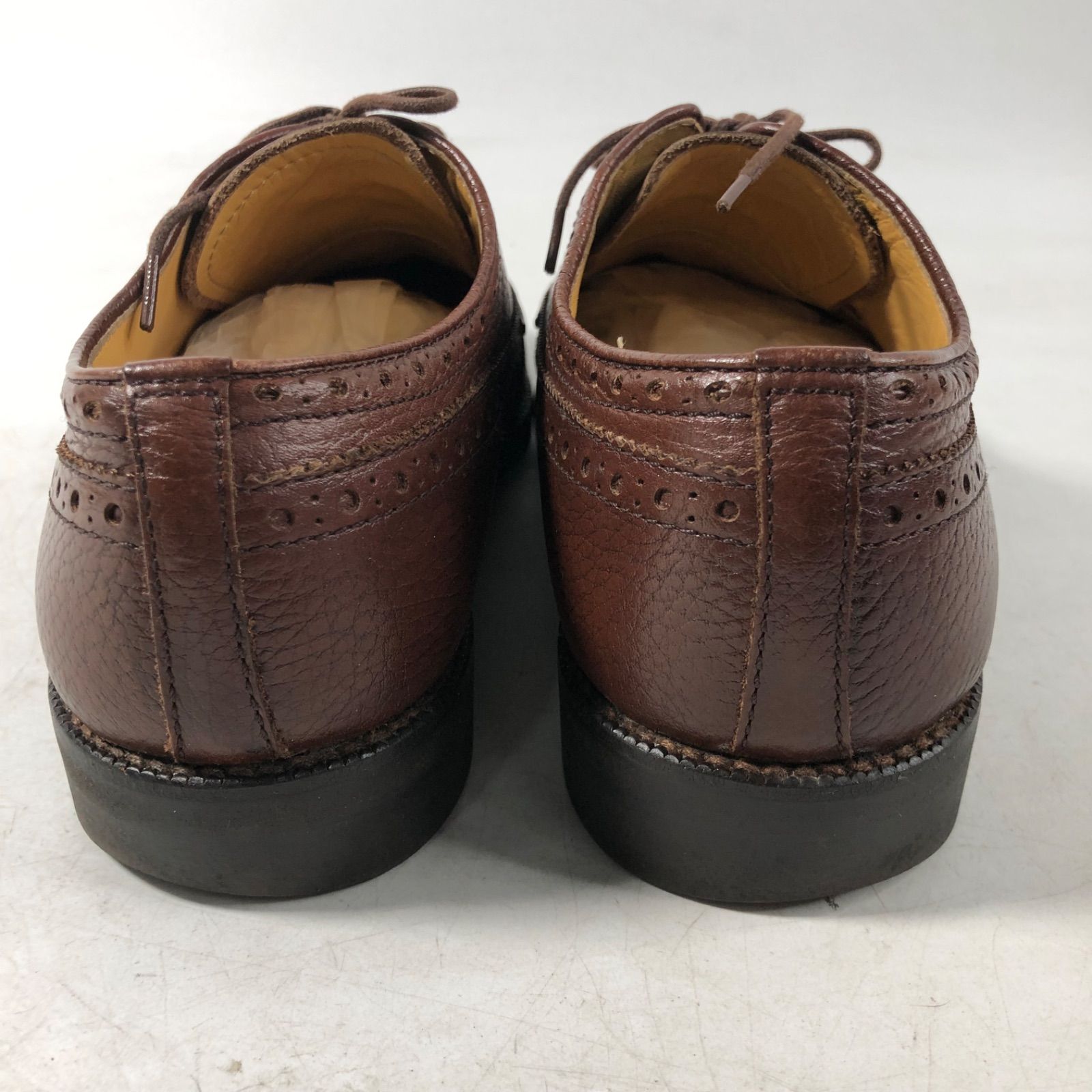 A1110-23-5 Burberrys バーバリー ウィングチップ 靴 メンズビジネスシューズ 茶色 size 24.5cm 908 263 BU1423