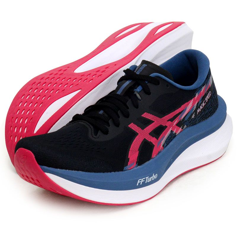 アシックス asics MAGIC SPEED4 マジックスピード4 WOMEN レディース ランニングシューズ 25AW 1012B676-101 001Black WinterSea