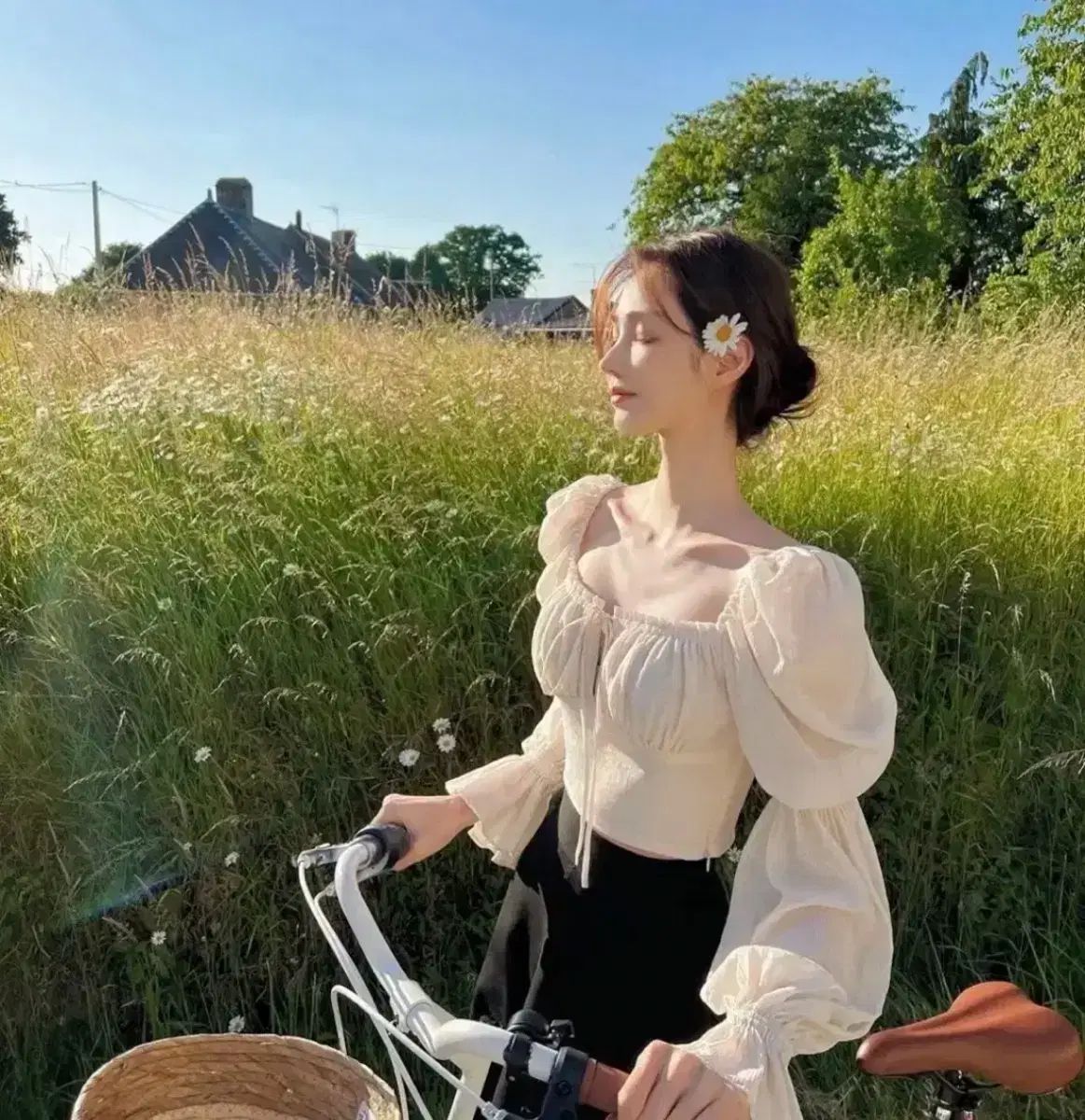 ラベルルブラン ルマン クロップド ブラウス M ハート スカート 26 セットアップ