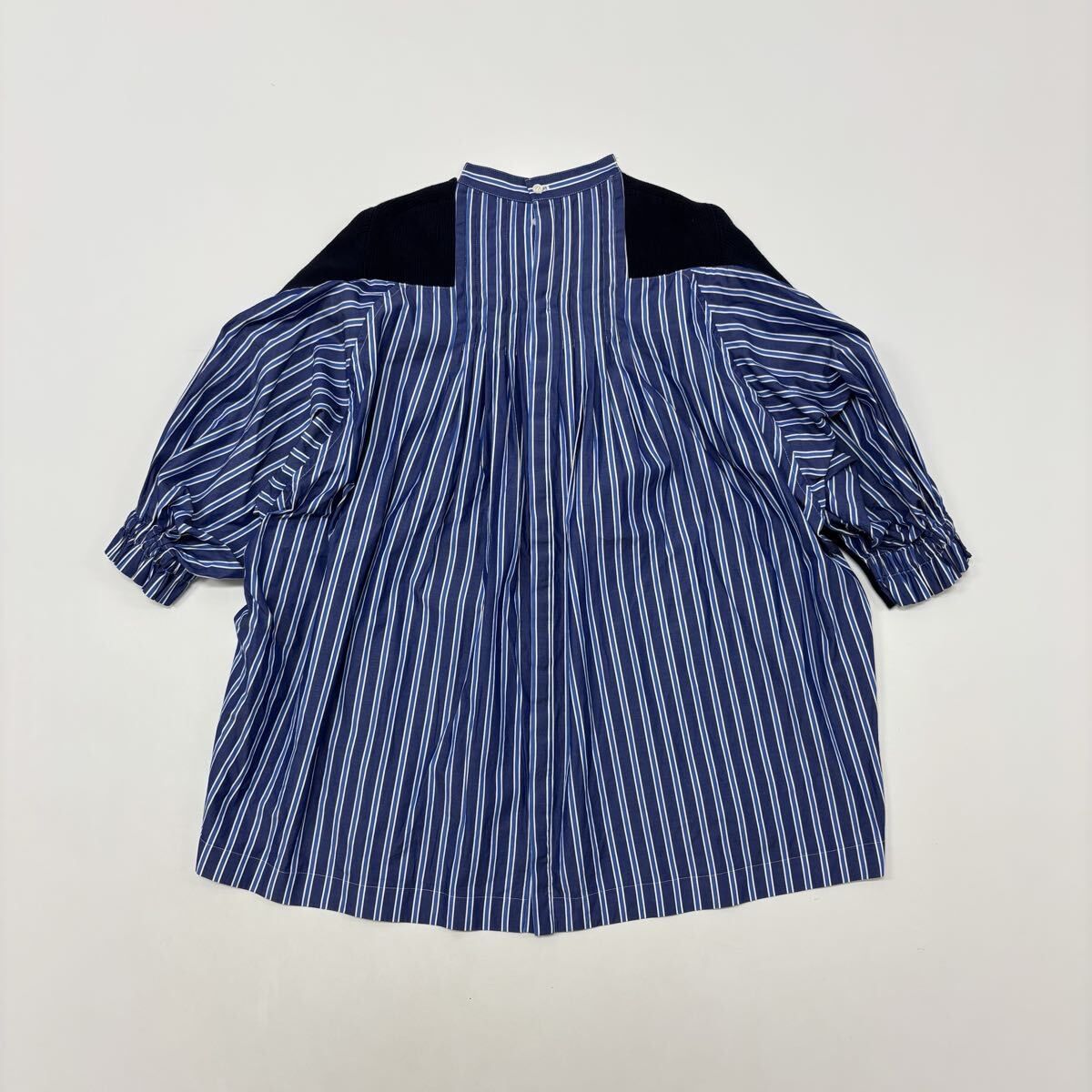 SACAI サカイ Cotton Knit x Cotton Poplin Shirts SCW-014 ニット ポプリン ドッキング シャツ サイズ 2 711-0040