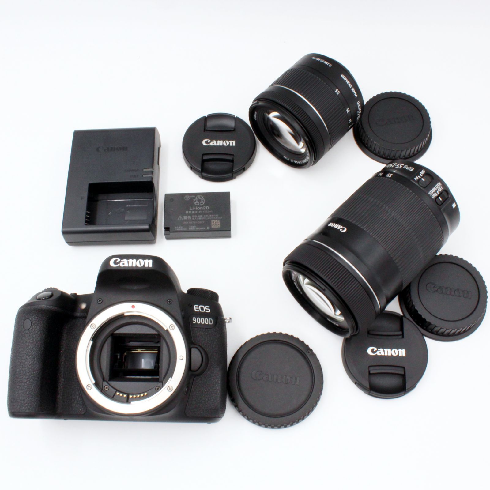 わずかシャッター数2768枚 級 CANON EOS 9000D ダブルズームキット 8017