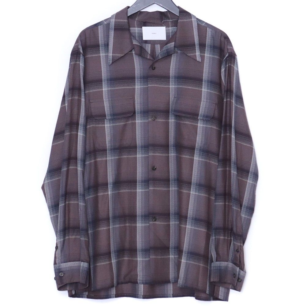 SUGARHILL OMBRE PLAID OPEN COLLAR SHIRTS サイズ3 ダークパープル 2541000501