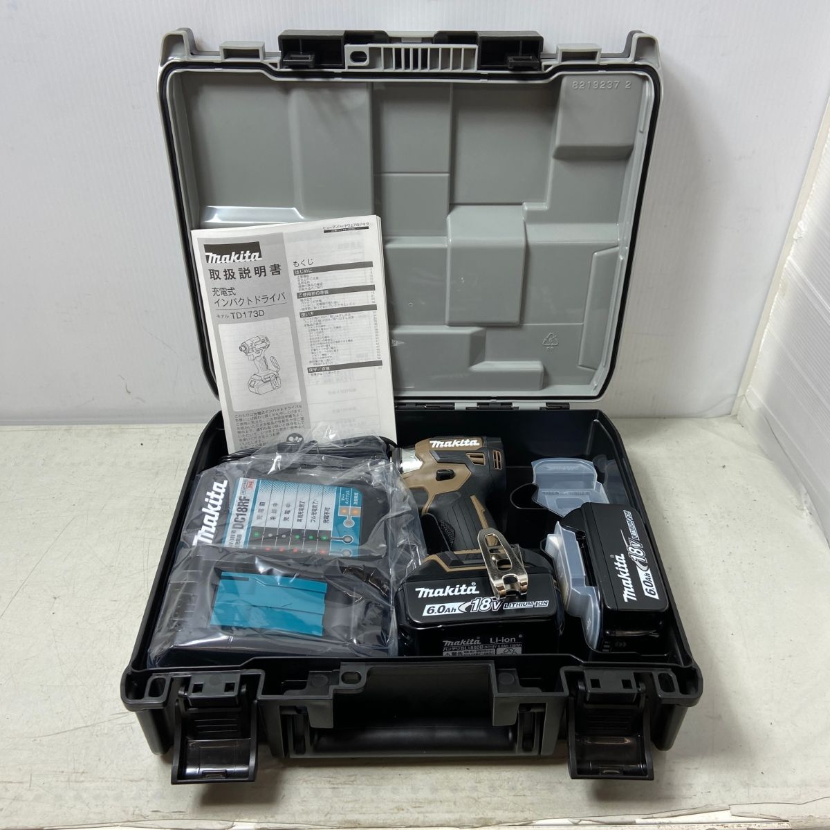 ΦΦMAKITA マキタ マキタ TD173DGXAB フルセット オーセンティックブラウン バッテリBL1860B×2 充電器DC18RF ケース付 18V 充電式インパクトドライバ 色 TD173DGXAB ブラウン