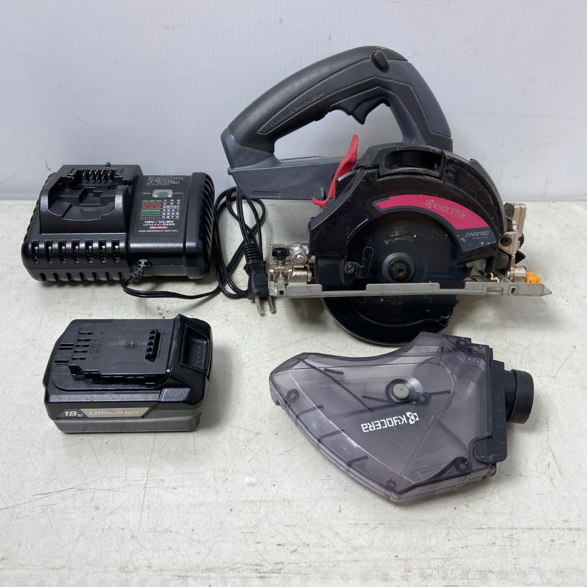 ΦΦKYOCERA キョウセラ 京セラ 125mm 18V充電式集じん兼用丸ノコ DNW180L5 DNW180 ブラック