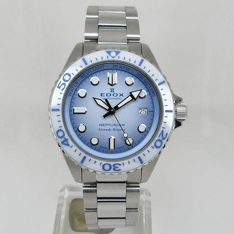 エドックス EDOX 80801-3BBUM-BUCDN ネプチュニアン グランデ リザーブ デイト オートマティック グラデーションブルー