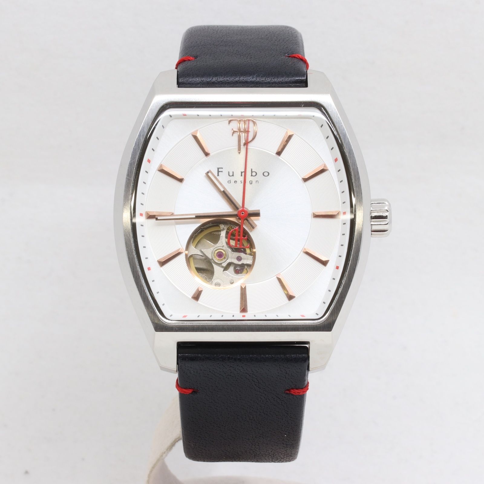 ITAWER747SZK Furbo フルボ 腕時計 F8201 シルバー文字盤 自動巻き SS 革ベルト レザー メンズ ウォッチ