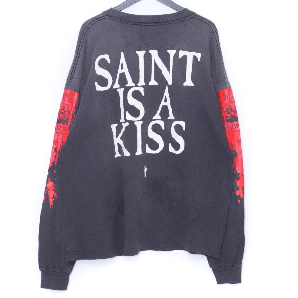 SAINT MICHAEL LS TEE IS A KISS XXLサイズ ブラック SM-HR 1-0000-028