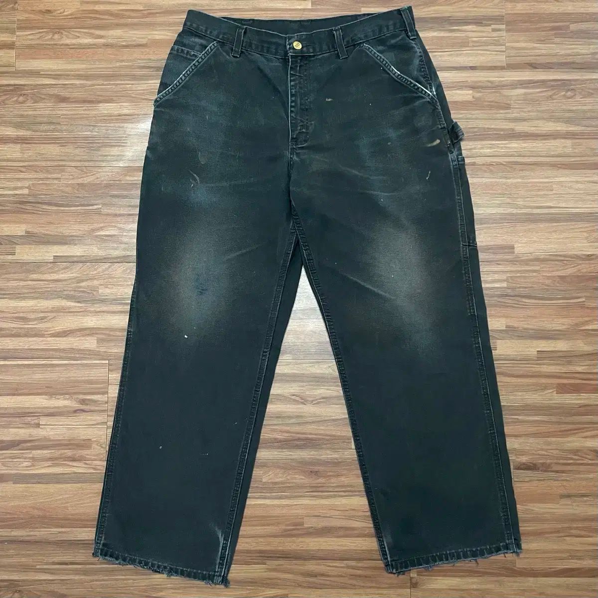 カーハート シングルニー B11 ブラック カーペンター ワークパンツ 34