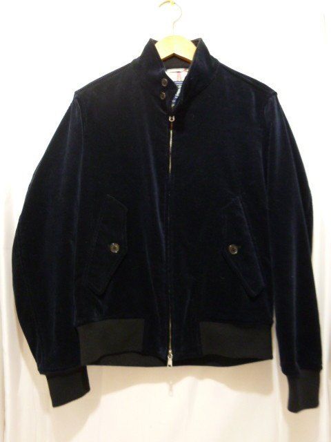 J.PRESS ジェイプレス CORDUROY コーデュロイ ゴルフジャケット ブルゾン スウィングトップ ジャケット サイズS ネイビー メンズ トップス