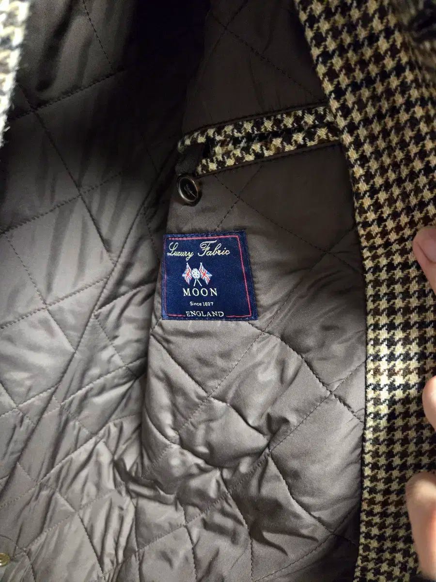 MAN ON THE BOON ハウンドトゥース CHECK ジャケット