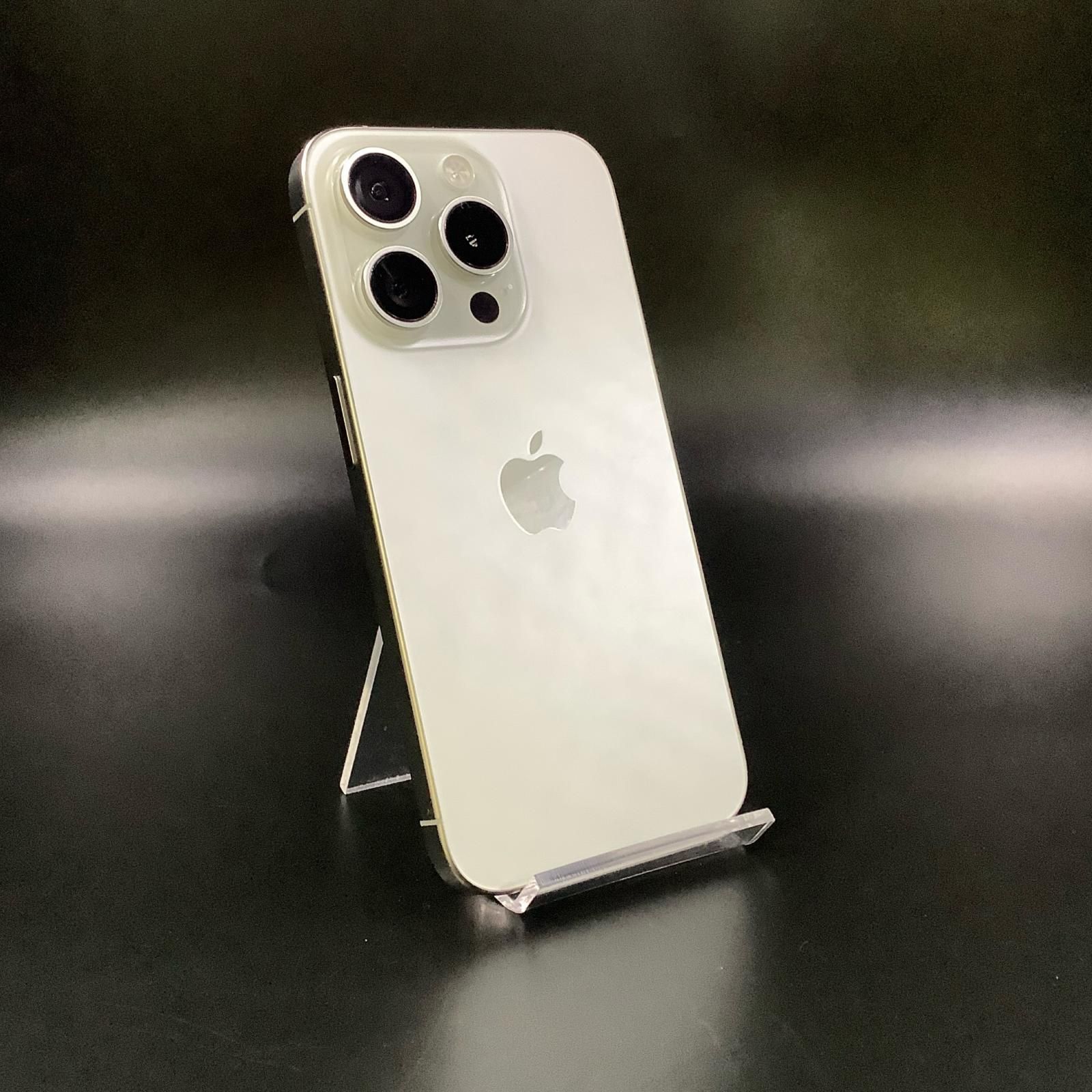 iPhone 15 Pro 128GB ホワイトチタニウム SIMフリー 白ロム 美品 動作