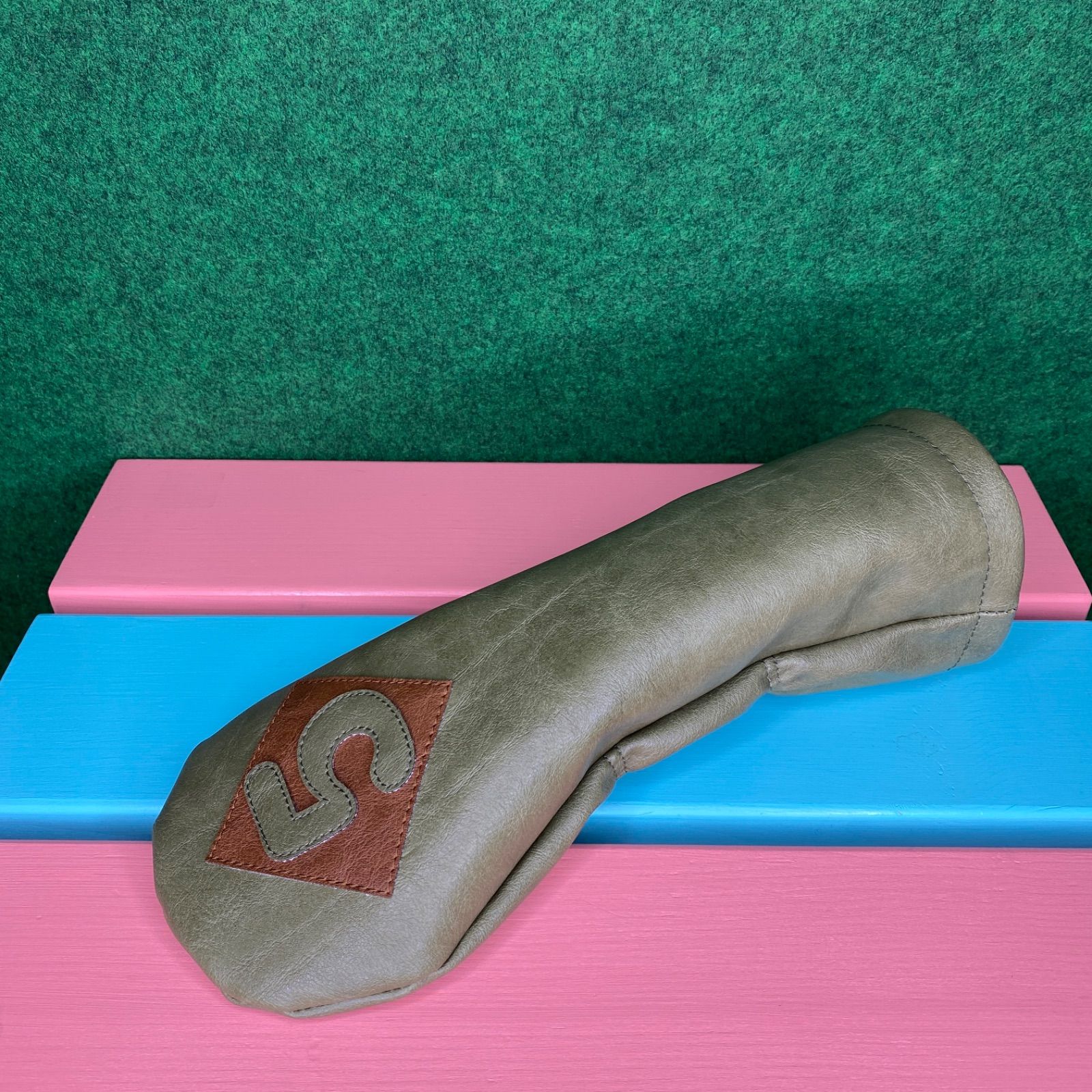 ハンドメイド 1 3 5 4U 本革調フェイクレザー レザーカーキ ゴルフクラブ用ヘッドカバー 合皮 MERCADOAVALIA_COM_BR