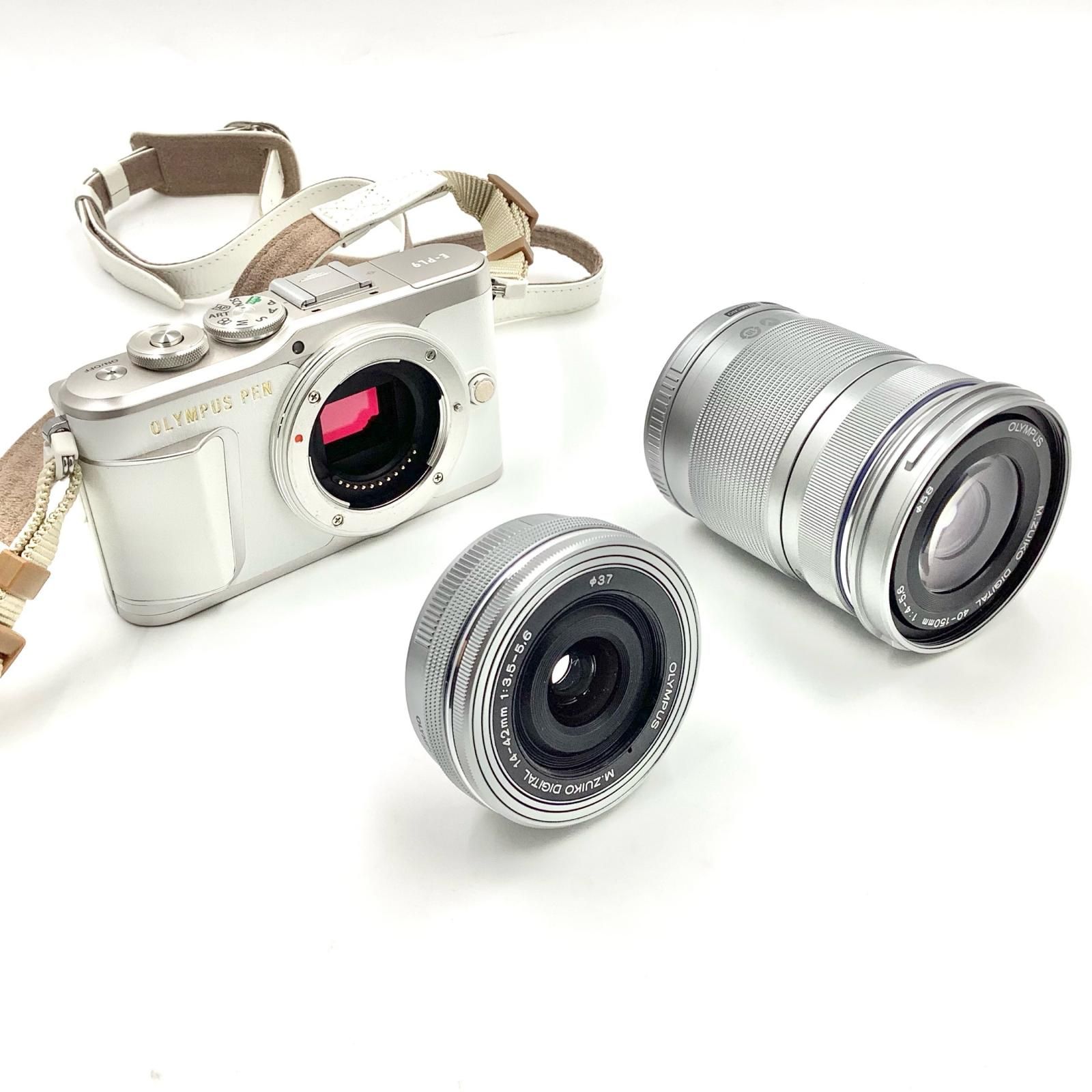 全額返金保証 最速発送 OLYMPUS デジタル一眼 PEN E-PL9 EZダブルズームキット ホワイト 動作 済