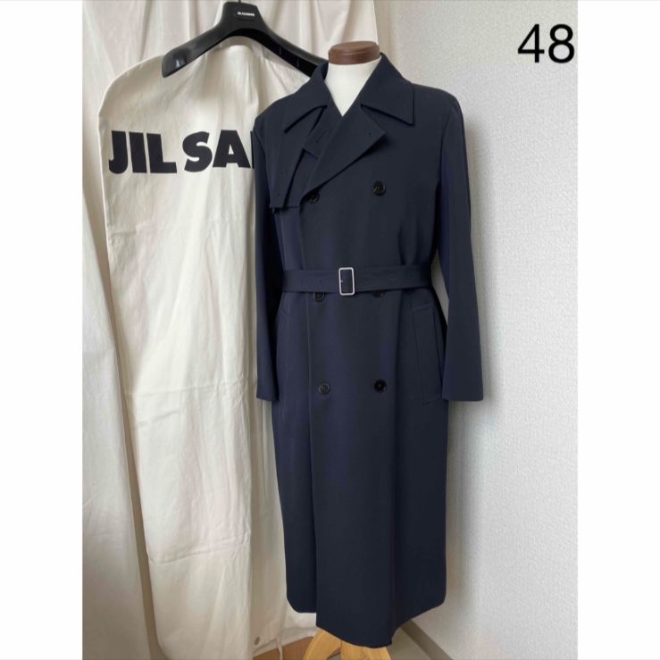 JIL SANDER ジルサンダー ウール トレンチ コート ネイビー