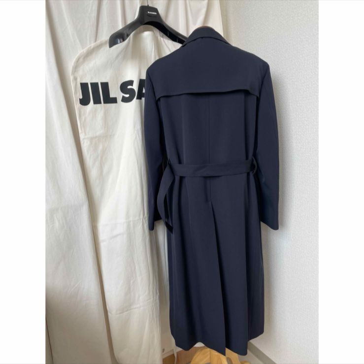 JIL SANDER ジルサンダー ウール トレンチ コート ネイビー
