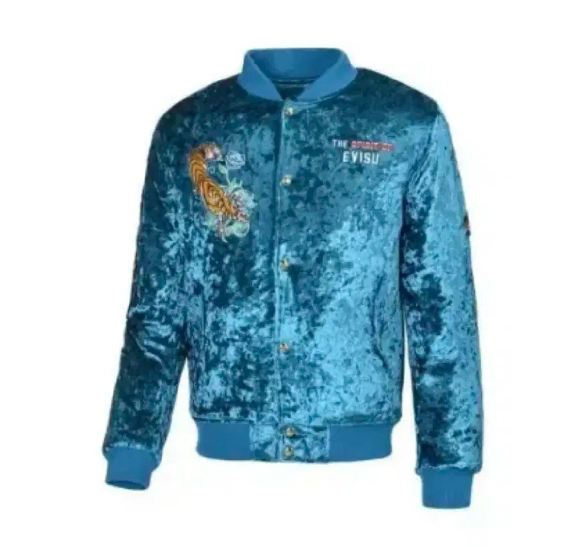 エヴィス EVISU ベロア 虎 刺繍 スタジャン ジャケット