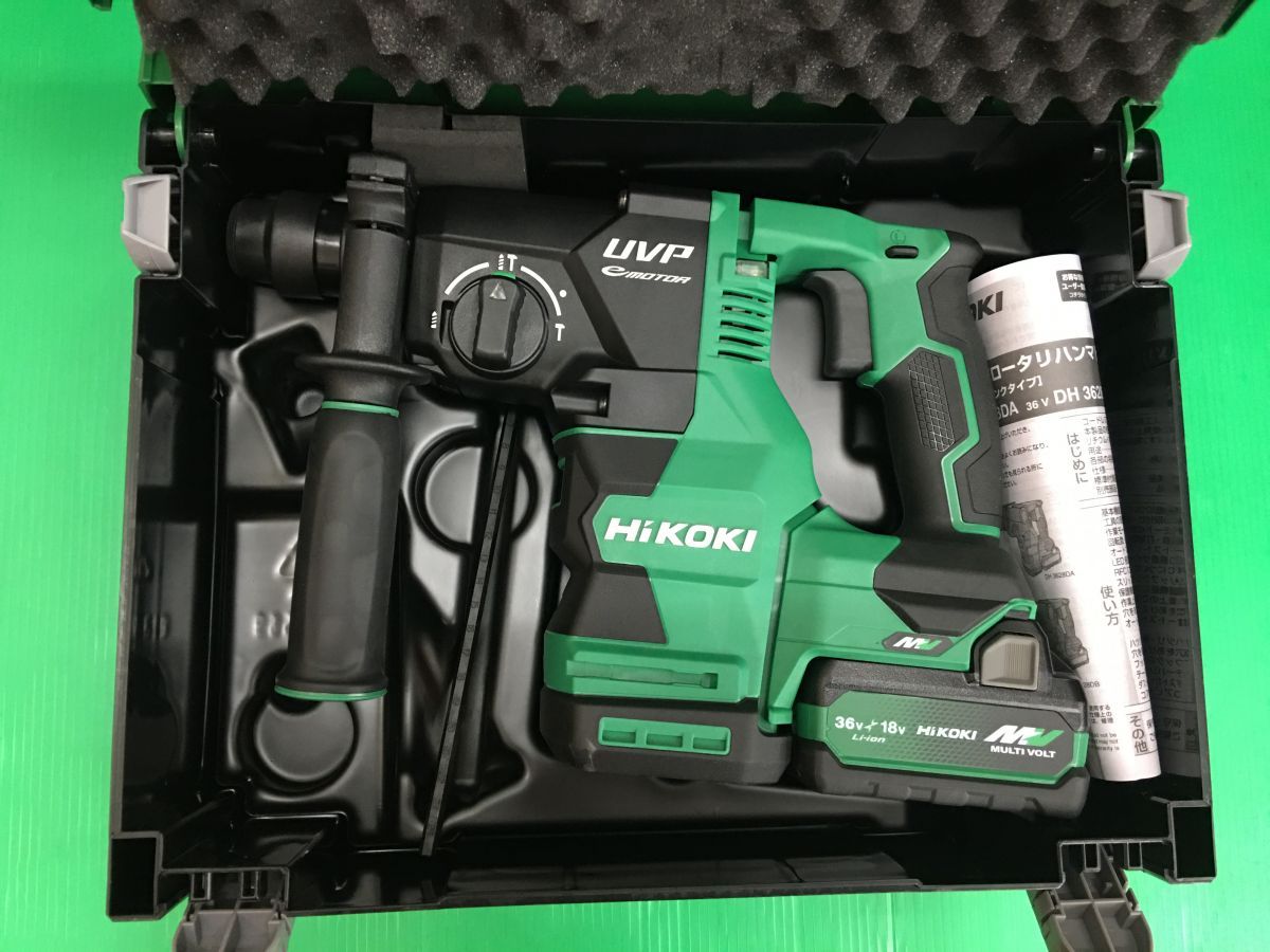  ハイコーキ HIKOKI 28 mmコードレスロータリハンマドリル 2 XPZ 36 V バッテリ 充電器付 ビット 電動ハンマードリル ドリル ドライバー レンチ