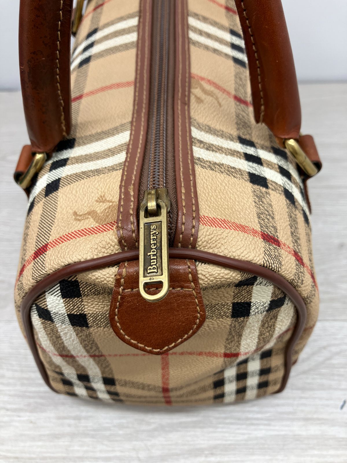 ノバチェック ミニボストンバッグ