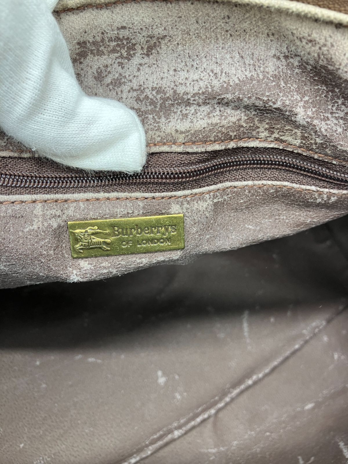  Burberrys ノバチェック ミニボストンバッグ ホースロゴ C 11-35 Ｔ ハンドバッグ バッグ