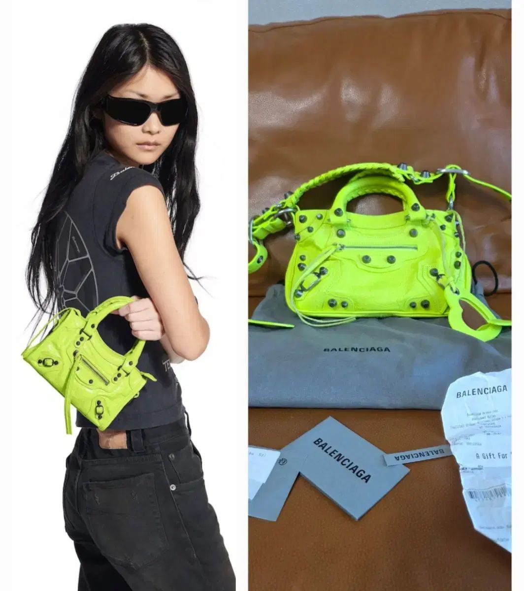 バレンシアガ NEO City シティバッグ モーターバッグ スモールサイズ ネオン