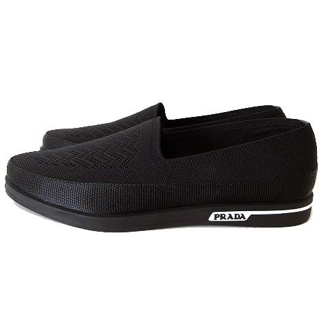 プラダ PRADA ソックス スニーカー スリッポン 2DG123 シューズ ロゴ 6.5 黒 ブラック 25.5cm くつ 靴 イタリア製