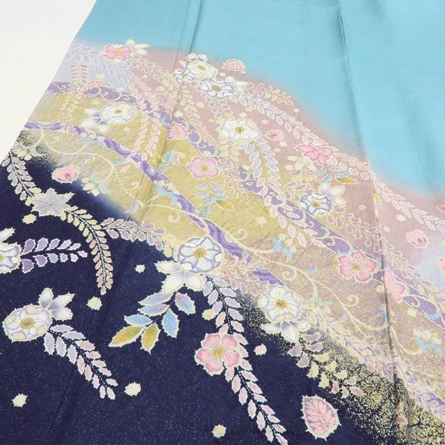 niko 新品 総刺繍 百合 着物 正絹 仕付け糸付 訪問着 5396 楽天市場
