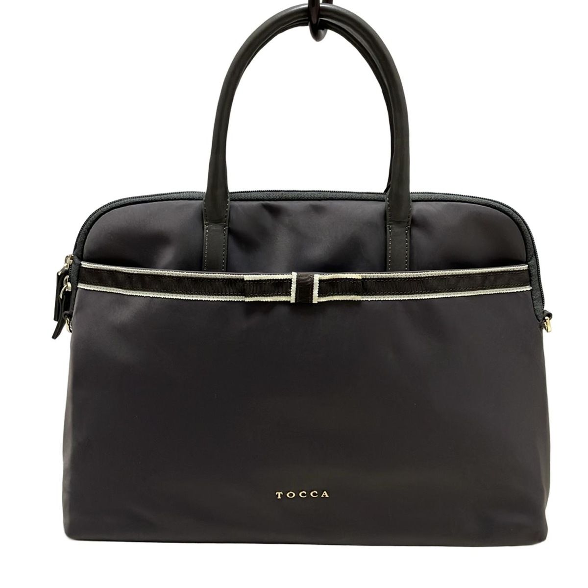 TOCCA トッカ ハンドバッグ - ブラウン リボン レザー
