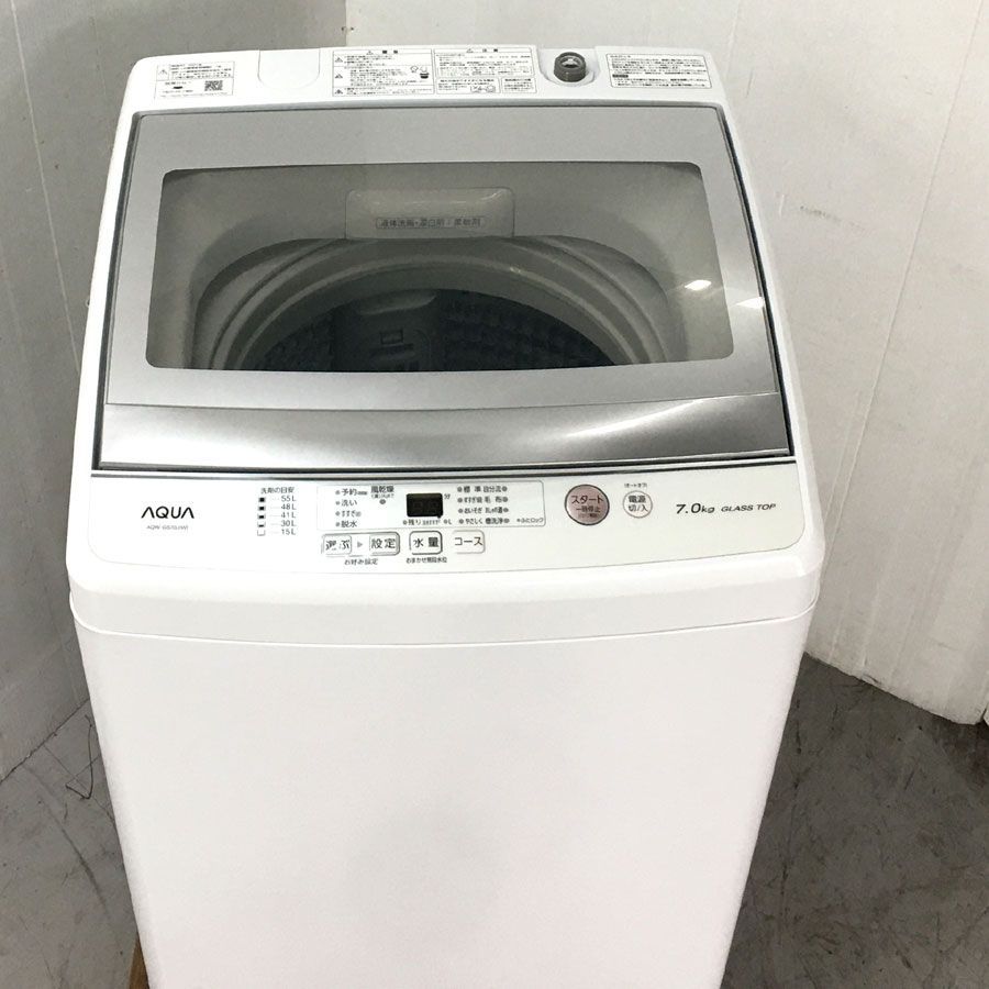 地域 商品 AQUA アクア 全自動洗濯機 GSシリーズ ホワイト AQW GS 70 J W 洗濯7 0 kg 乾燥機能無 上開き