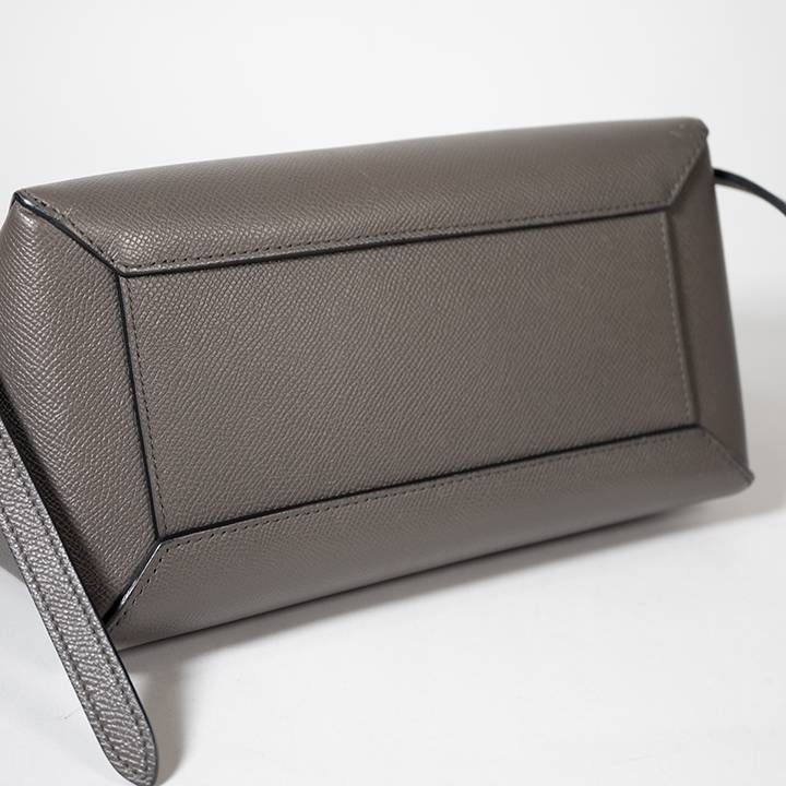 CELINE セリーヌ ベルトバッグ マイクロ グレー ゴールド金具