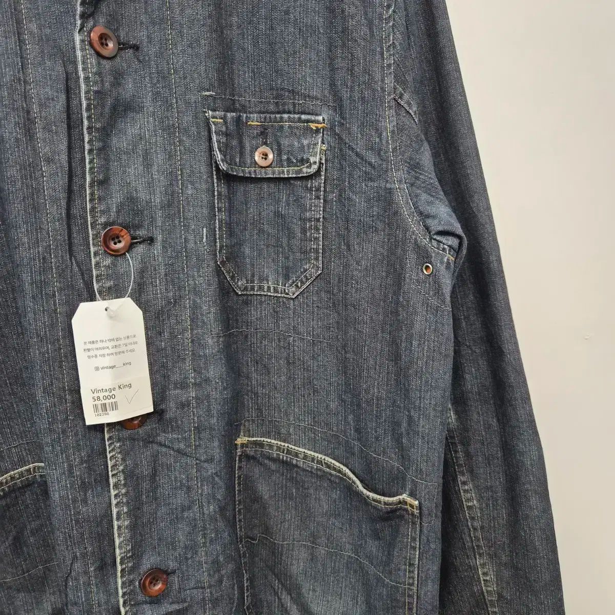 ヴィンテージ デニム コーデュロイ カラ ウォーク ジャケット メンズ L