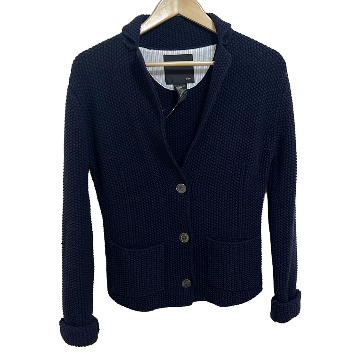 SOV. ソブ ダブル ジャケット レディース - ダークネイビー 長袖 ニット 春 秋